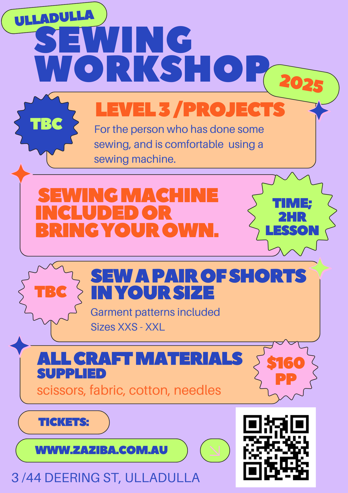 Sewing Workshop (Level 3)