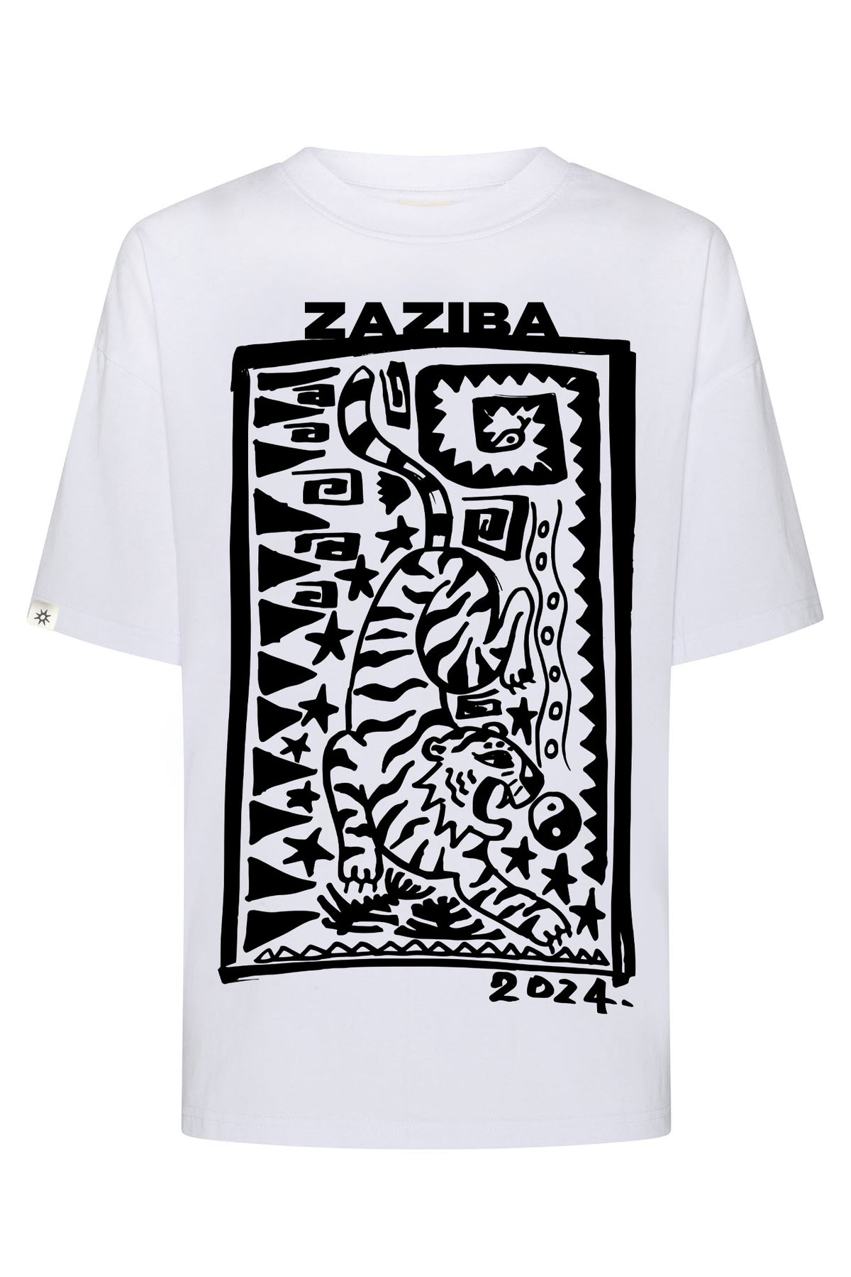 TIGER ART TSHIRT - WHITE